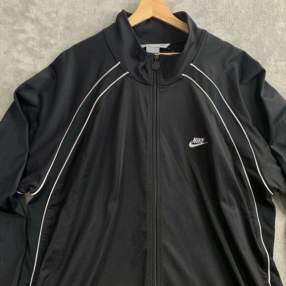 Nike Track Jacket Men Size 3XL Gray Label Full Zip Y2K Black Athletic Workout - Picture 5 of 11